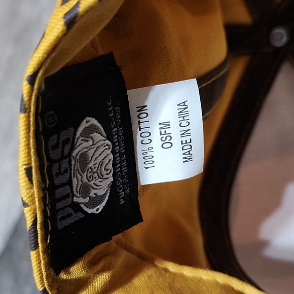 PUGS CHEETAH FACE ADJUSTABLE SNAP-BACK UNISEX CAP HAT - Picture 9 of 13